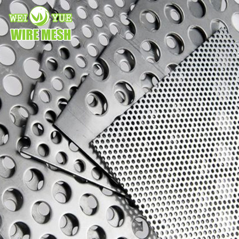 Rundes Loch aus verzinktem Metall oder perforiertes Metallgitter aus Aluminium oder Edelstahl 